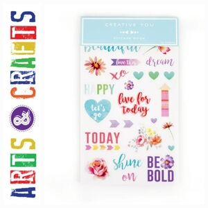 2/$8 Creative You Multicolor Quote Sticker Book